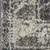 6' X 9' Gray Floral Distressed Area Rug