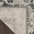 9' X 12' Gray Floral Distressed Area Rug