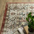 8' X 10' Red And Ivory Oriental Distressed Area Rug