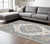 10' X 13' Blue And Ivory Medallion Distressed Area Rug With Fringe 10' X 13' Blue And Ivory Medallion Distressed Area Rug With Fringe