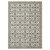 8' X 11' Ivory And Blue Floral Area Rug With Fringe