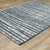 2' X 3' Teal And Ivory Striped Distressed Area Rug