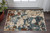 3' X 5' Beige Teal And Rust Abstract Area Rug With Fringe