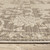 8' Gray And Beige Floral Runner Rug With Fringe