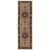 8' Ivory And Black Oriental Runner Rug 8' Ivory And Black Oriental Runner Rug