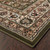 8' Green And Ivory Oriental Runner Rug 8' Green And Ivory Oriental Runner Rug