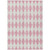 5' X 8' Pink And Ivory Geometric Washable Indoor Outdoor Area Rug