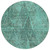 8' Teal Blue And Charcoal Round Geometric Washable Indoor Outdoor Area Rug 8' Teal Blue And Charcoal Round Geometric Washable Indoor Outdoor Area Rug