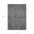 10' X 14' Charcoal And Silver Floral Washable Indoor Outdoor Area Rug