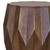 23" Dark Brown Solid Wood Drum End Table 23" Dark Brown Solid Wood Drum End Table