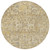8' Wheat Beige And Gray Round Floral Washable Indoor Outdoor Area Rug 8' Wheat Beige And Gray Round Floral Washable Indoor Outdoor Area Rug