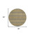 8' Gold Gray And Silver Round Floral Medallion Washable Indoor Outdoor Area Rug