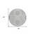 8' Gray Silver And Ivory Round Floral Medallion Washable Indoor Outdoor Area Rug 8' Gray Silver And Ivory Round Floral Medallion Washable Indoor Outdoor Area Rug