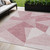 5' X 8' Blush Pink And Ivory Geometric Washable Indoor Outdoor Area Rug 5' X 8' Blush Pink And Ivory Geometric Washable Indoor Outdoor Area Rug