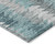 5' X 8' Dark Blue Aqua And Gray Geometric Washable Indoor Outdoor Area Rug