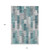 10' X 14' Dark Blue Aqua And Gray Geometric Washable Indoor Outdoor Area Rug
