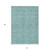10' X 14' Teal Blue And Aqua Floral Washable Indoor Outdoor Area Rug 10' X 14' Teal Blue And Aqua Floral Washable Indoor Outdoor Area Rug