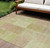 10' X 14' Green Copper And Mint Green Patchwork Washable Indoor Outdoor Area Rug 10' X 14' Green Copper And Mint Green Patchwork Washable Indoor Outdoor Area Rug