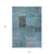 10' X 14' Teal Blue Aqua And Gray Patchwork Washable Indoor Outdoor Area Rug
