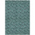 5' X 8' Teal Blue Aqua And Ivory Floral Washable Indoor Outdoor Area Rug