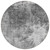 8' Gray Charcoal And Silver Round Abstract Washable Indoor Outdoor Area Rug