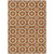 5' X 8' Orange Beige And Copper Floral Medallion Washable Indoor Outdoor Area Rug