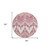 8' Blush Mauve And Ivory Round Ikat Washable Indoor Outdoor Area Rug