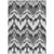 5' X 8' Gray Silver And Charcoal Ikat Washable Indoor Outdoor Area Rug