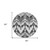 8' Gray Silver And Charcoal Round Ikat Washable Indoor Outdoor Area Rug