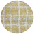8' Gold Beige And Gray Round Striped Washable Indoor Outdoor Area Rug 8' Gold Beige And Gray Round Striped Washable Indoor Outdoor Area Rug