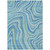 8' X 10' Navy Blue And Denim Blue Abstract Washable Indoor Outdoor Area Rug