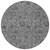 8' Gray Charcoal And Silver Round Floral Washable Indoor Outdoor Area Rug 8' Gray Charcoal And Silver Round Floral Washable Indoor Outdoor Area Rug