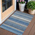 3' X 5' Navy Blue Denim Blue And Ivory Southwestern Washable Indoor Outdoor Area Rug 3' X 5' Navy Blue Denim Blue And Ivory Southwestern Washable Indoor Outdoor Area Rug