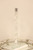 11" Clear And Silver Geo Stacks Crystal Tabletop Taper Candlestick