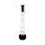 11" Silver Clear And Black Crystal Tabletop Taper Candlestick 11" Silver Clear And Black Crystal Tabletop Taper Candlestick