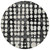 8' Black And Ivory Round Abstract Washable Indoor Outdoor Area Rug 8' Black And Ivory Round Abstract Washable Indoor Outdoor Area Rug