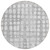 8' Gray And Ivory Round Abstract Washable Indoor Outdoor Area Rug