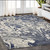 5' X 8' Blue Gray And Ivory Abstract Area Rug 5' X 8' Blue Gray And Ivory Abstract Area Rug