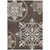 3' X 5' Chocolate Beige And Ivory Floral Medallion Washable Indoor Outdoor Area Rug 3' X 5' Chocolate Beige And Ivory Floral Medallion Washable Indoor Outdoor Area Rug