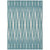10' X 14' Teal Blue And Ivory Geometric Washable Indoor Outdoor Area Rug