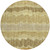 8' Gold Brown And Gray Round Striped Washable Indoor Outdoor Area Rug