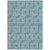 8' X 10' Teal Blue And Ivory Geometric Washable Indoor Outdoor Area Rug