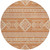 8' Copper And Ivory Round Southwestern Washable Indoor Outdoor Area Rug 8' Copper And Ivory Round Southwestern Washable Indoor Outdoor Area Rug