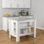 White and Gray 41" Kitchen Island With Storage White and Gray 41" Kitchen Island With Storage