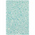 9' X 13' Blue and Ivory Floral Stain Resistant Indoor Outdoor Area Rug