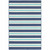 4' X 6' Blue and Ivory Geometric Stain Resistant Indoor Outdoor Area Rug