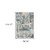 6' X 9' Grey Blue Navy Ivory And Brown Abstract Power Loom Stain Resistant Area Rug