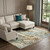 6' X 9' Blue And Brown Abstract Hand Loomed Distressed Area Rug