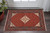 3' X 5' Red Blue Ivory And Orange Oriental Power Loom Stain Resistant Area Rug With Fringe