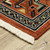 12' Blue And Red Genuine Wool Oriental Runner Rug With Fringe